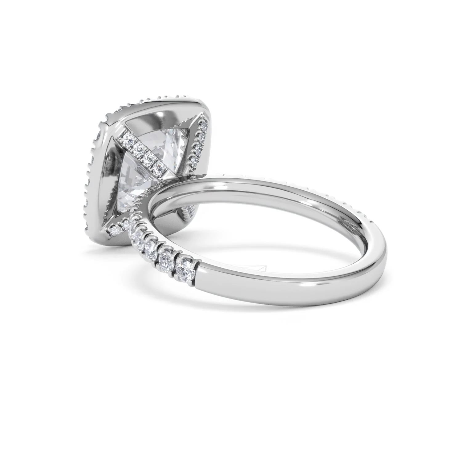 Beatrice 3.55ct Lab Diamond Cushion Cut Engagement Ring in Platinum G/VS1 - Image 58