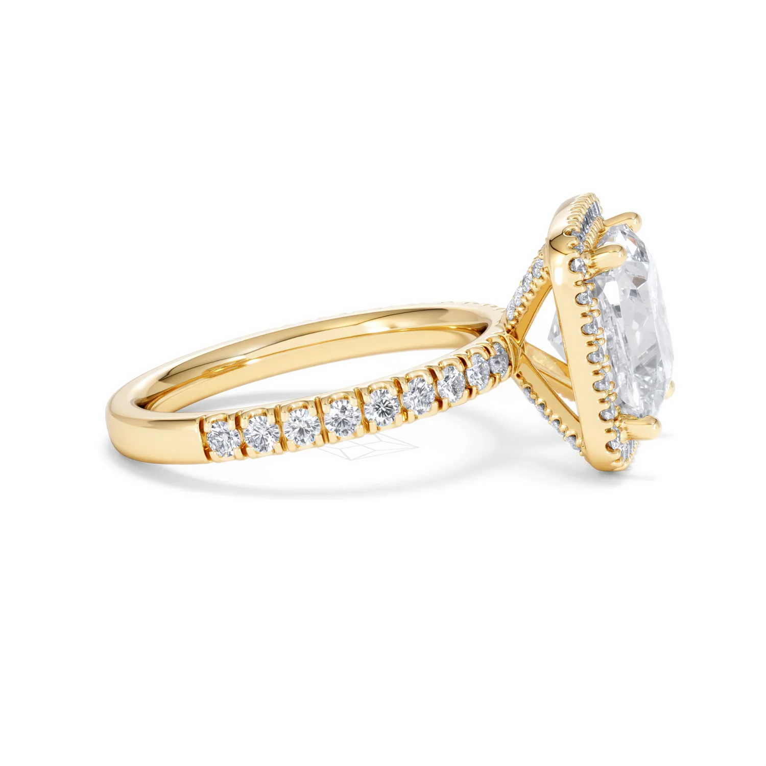 Beatrice 5.75ct Lab Diamond Cushion Cut Engagement Ring in 18K Yellow Gold G/VS1 - Image 27