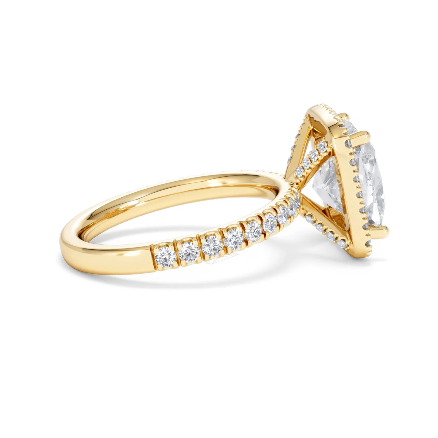 Beatrice 5.75ct Lab Diamond Cushion Cut Engagement Ring in 18K Yellow Gold G/VS1 - Image 31