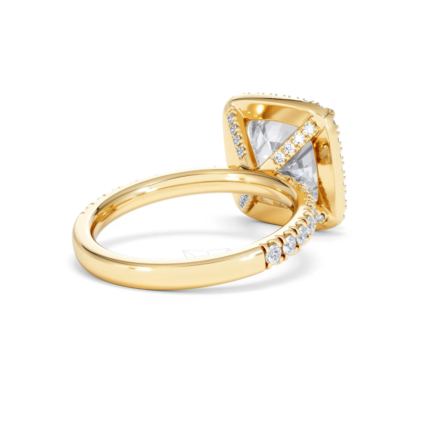 Beatrice 5.75ct Lab Diamond Cushion Cut Engagement Ring in 18K Yellow Gold G/VS1 - Image 41