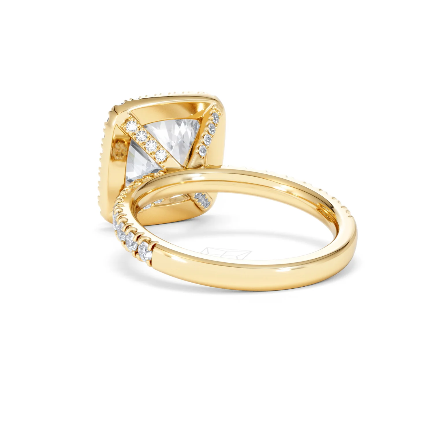 Beatrice 5.75ct Lab Diamond Cushion Cut Engagement Ring in 18K Yellow Gold G/VS1 - Image 55