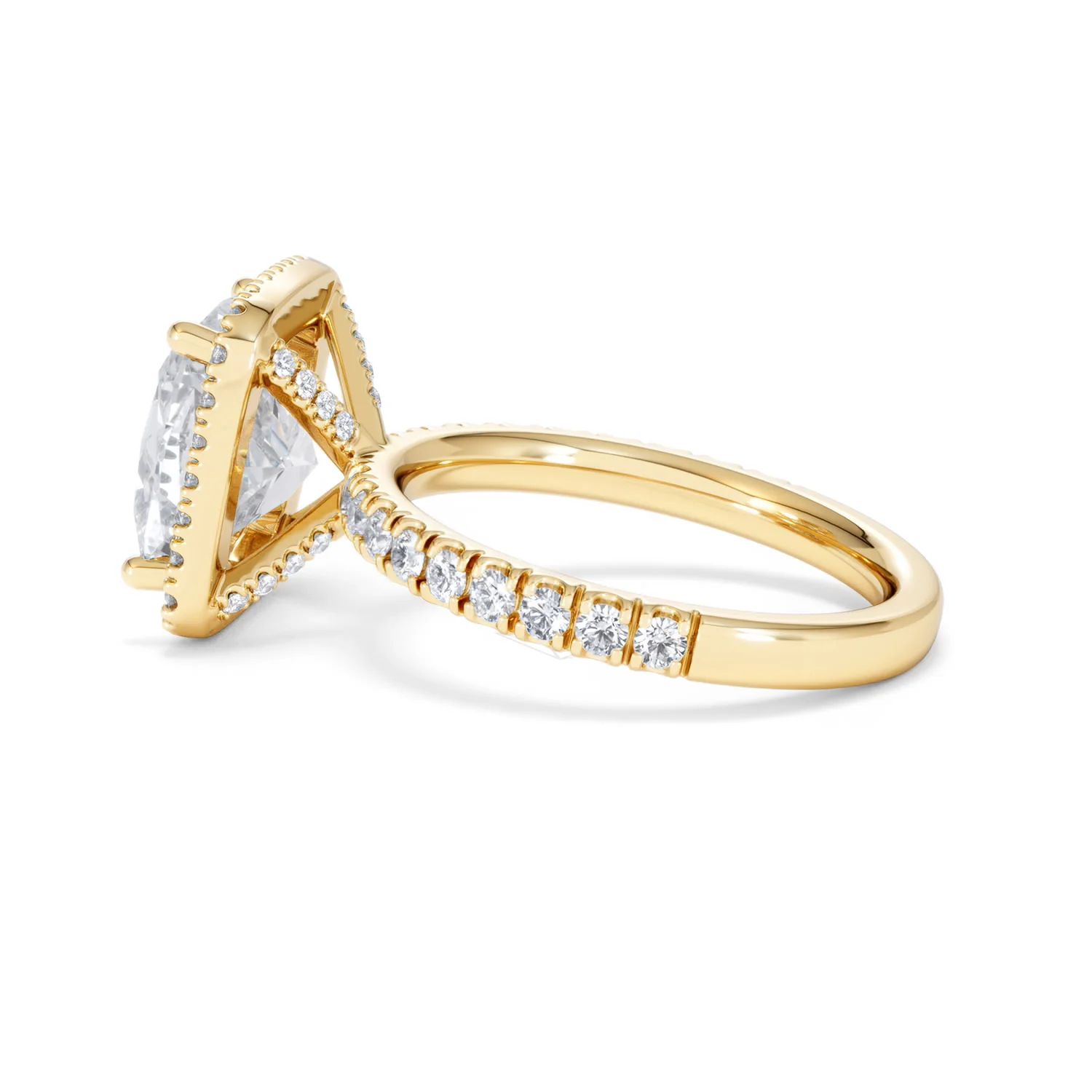 Beatrice 5.75ct Lab Diamond Cushion Cut Engagement Ring in 18K Yellow Gold G/VS1 - Image 66