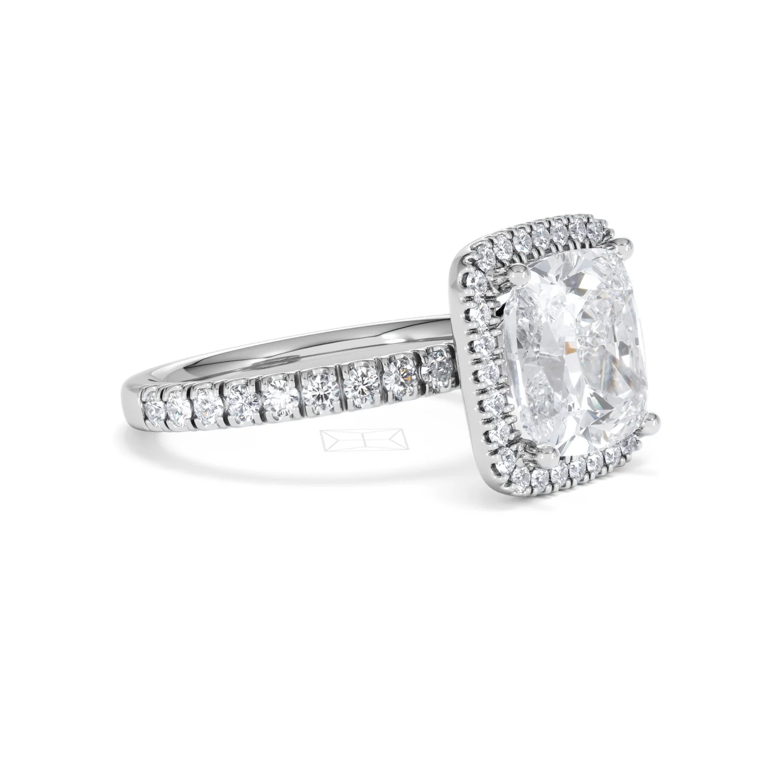 Beatrice 5.75ct Lab Diamond Cushion Cut Engagement Ring in Platinum G/VS1 - Image 21