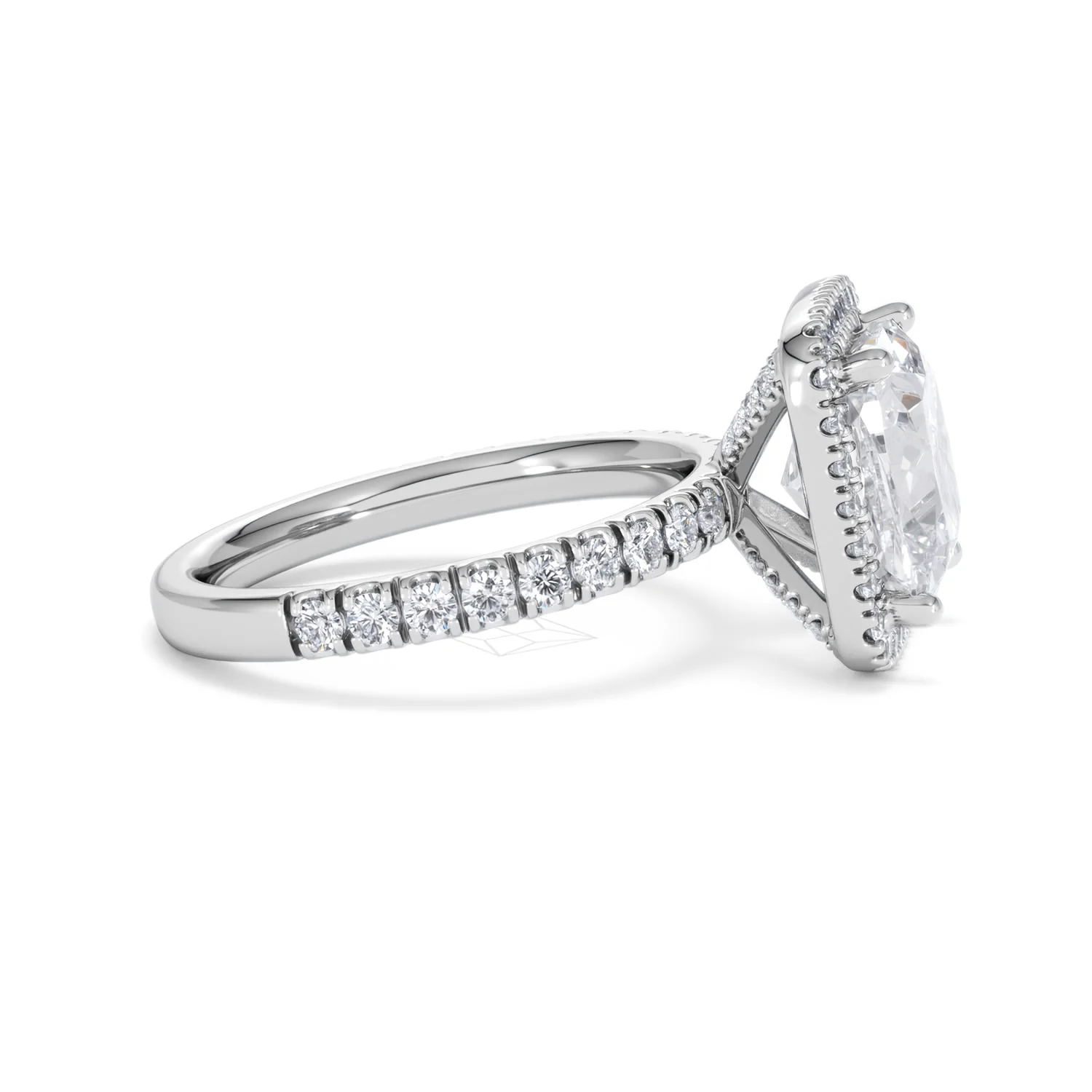 Beatrice 5.75ct Lab Diamond Cushion Cut Engagement Ring in Platinum G/VS1 - Image 28