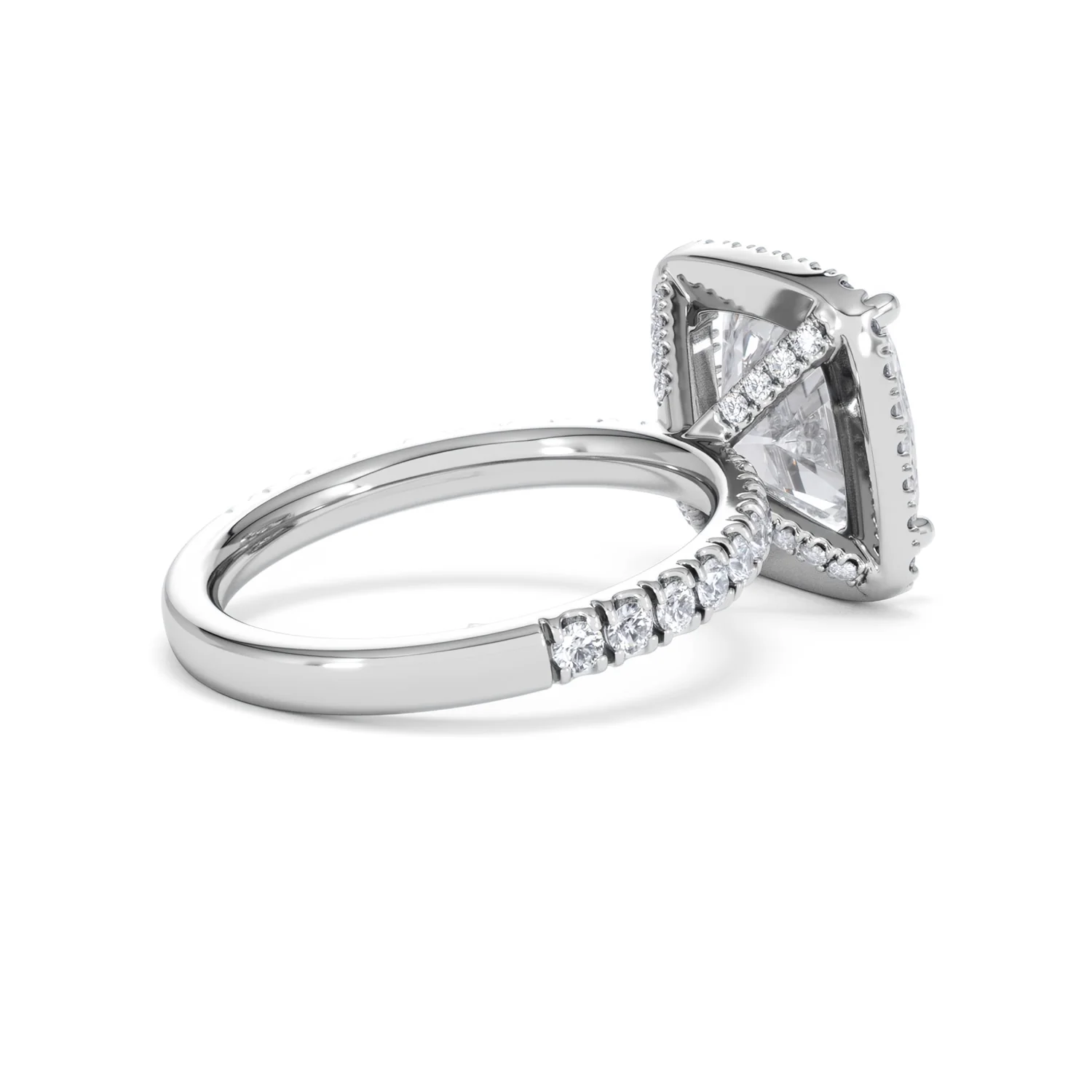 Beatrice 5.75ct Lab Diamond Cushion Cut Engagement Ring in Platinum G/VS1 - Image 38