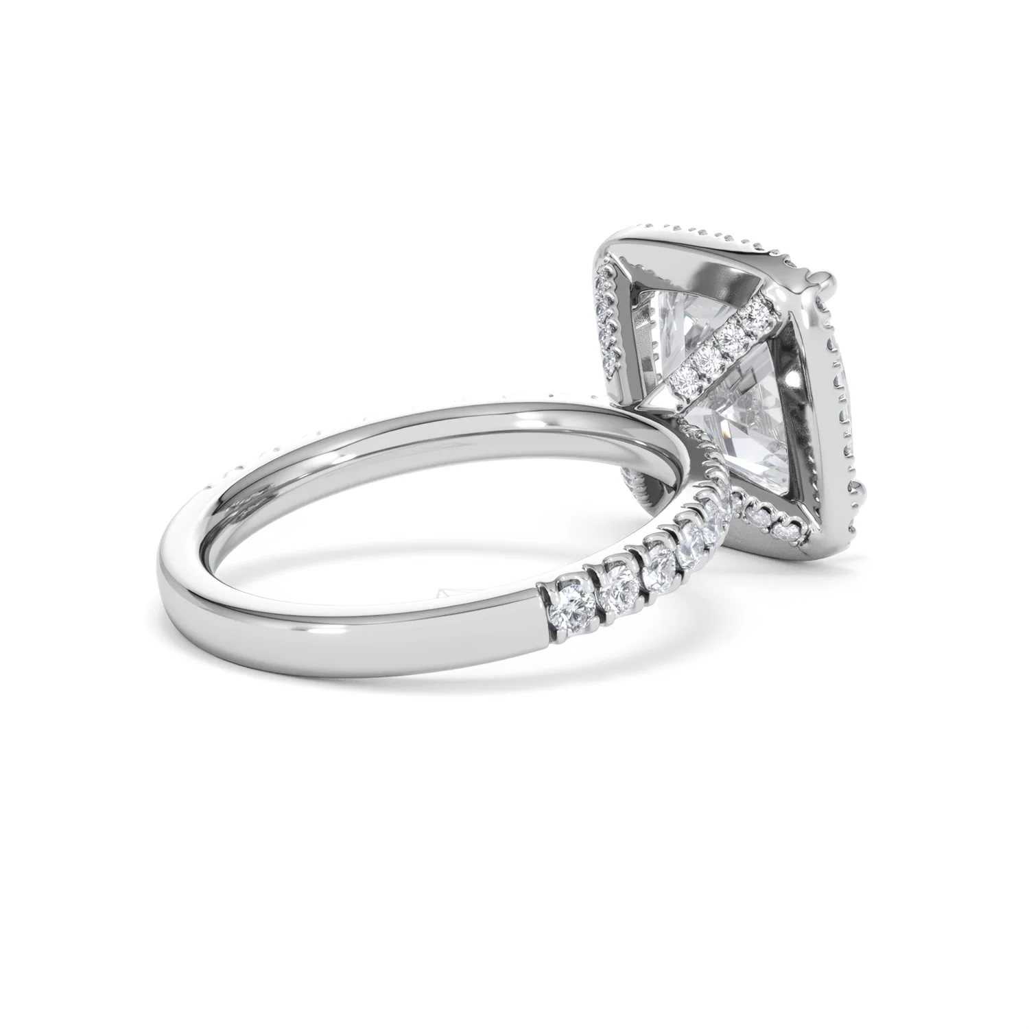 Beatrice 5.75ct Lab Diamond Cushion Cut Engagement Ring in Platinum G/VS1 - Image 39