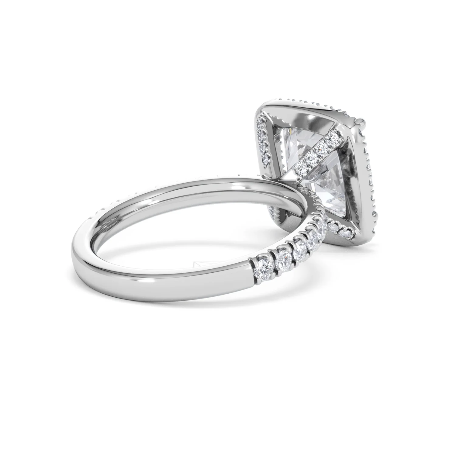 Beatrice 5.75ct Lab Diamond Cushion Cut Engagement Ring in Platinum G/VS1 - Image 40