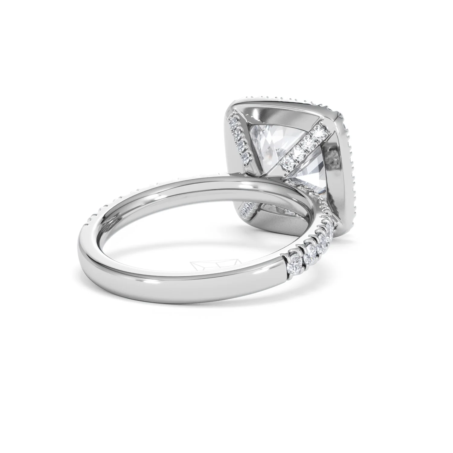 Beatrice 5.75ct Lab Diamond Cushion Cut Engagement Ring in Platinum G/VS1 - Image 43