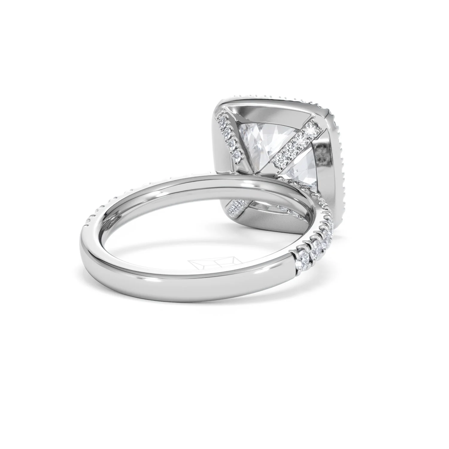 Beatrice 5.75ct Lab Diamond Cushion Cut Engagement Ring in Platinum G/VS1 - Image 44