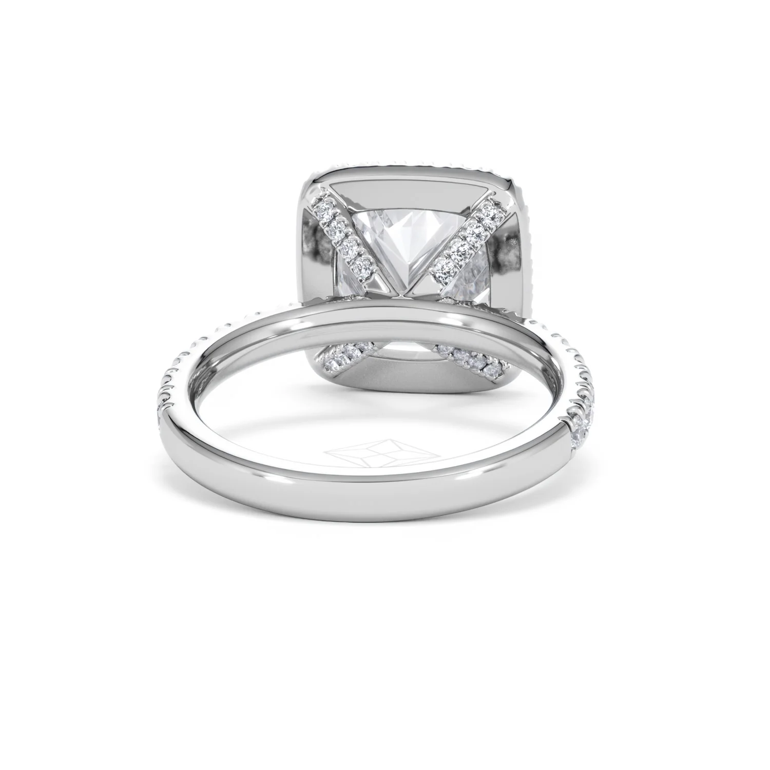 Beatrice 5.75ct Lab Diamond Cushion Cut Engagement Ring in Platinum G/VS1 - Image 48