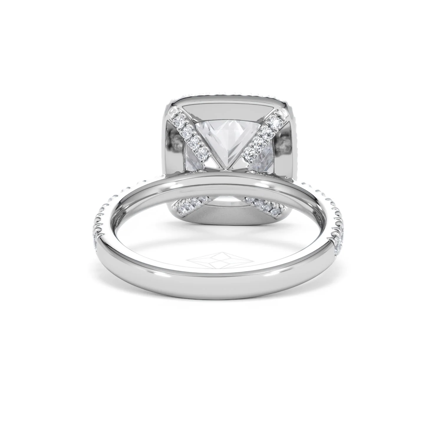 Beatrice 5.75ct Lab Diamond Cushion Cut Engagement Ring in Platinum G/VS1 - Image 49