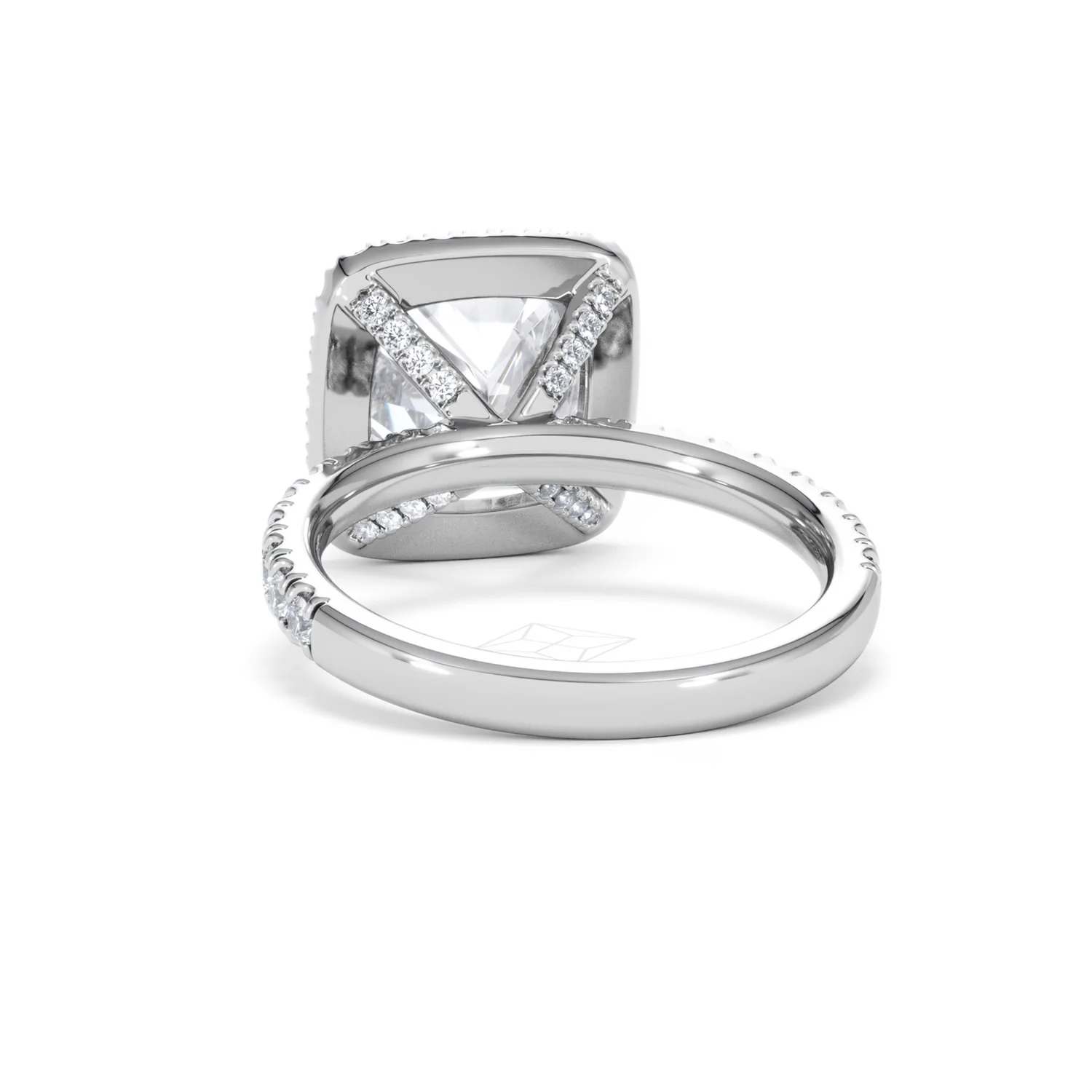 Beatrice 5.75ct Lab Diamond Cushion Cut Engagement Ring in Platinum G/VS1 - Image 53