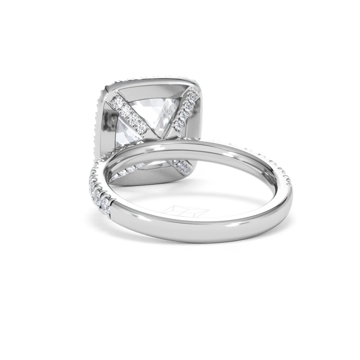 Beatrice 5.75ct Lab Diamond Cushion Cut Engagement Ring in Platinum G/VS1 - Image 54