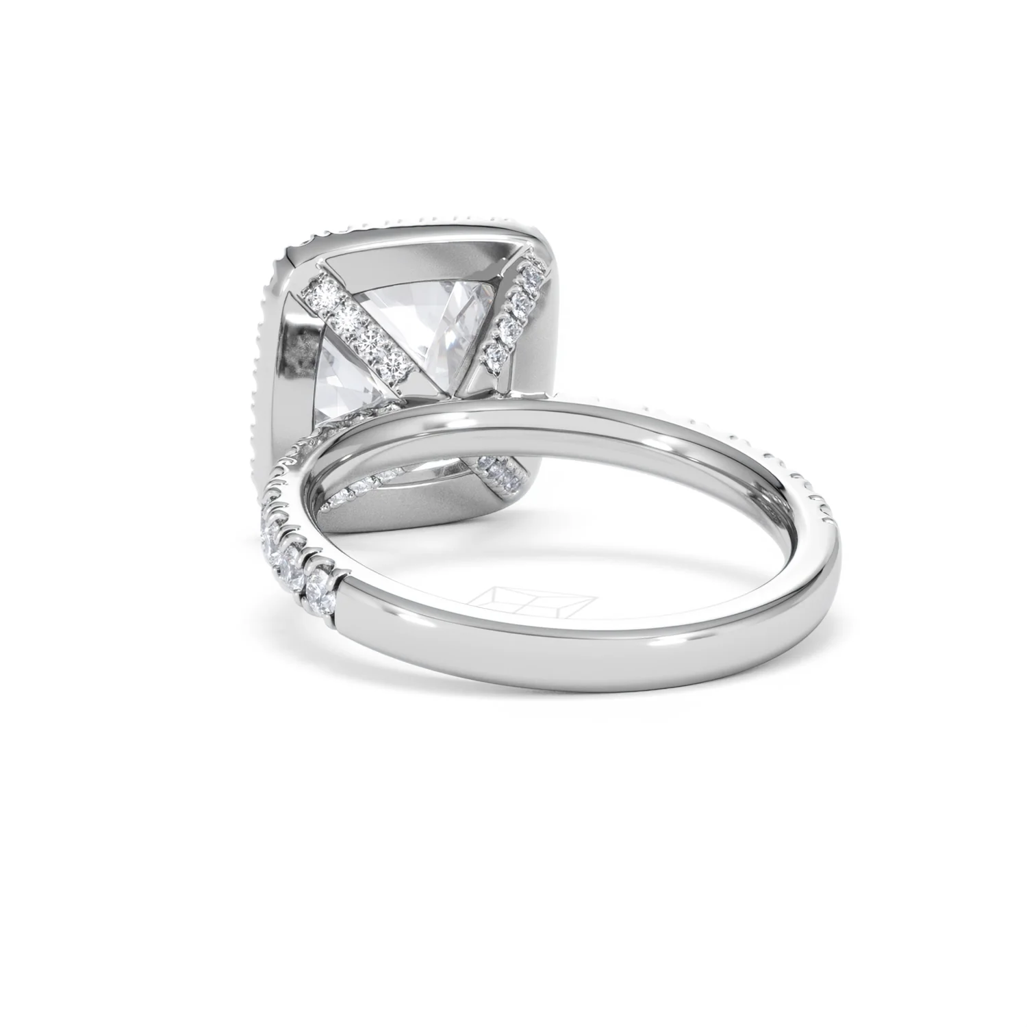 Beatrice 5.75ct Lab Diamond Cushion Cut Engagement Ring in Platinum G/VS1 - Image 55