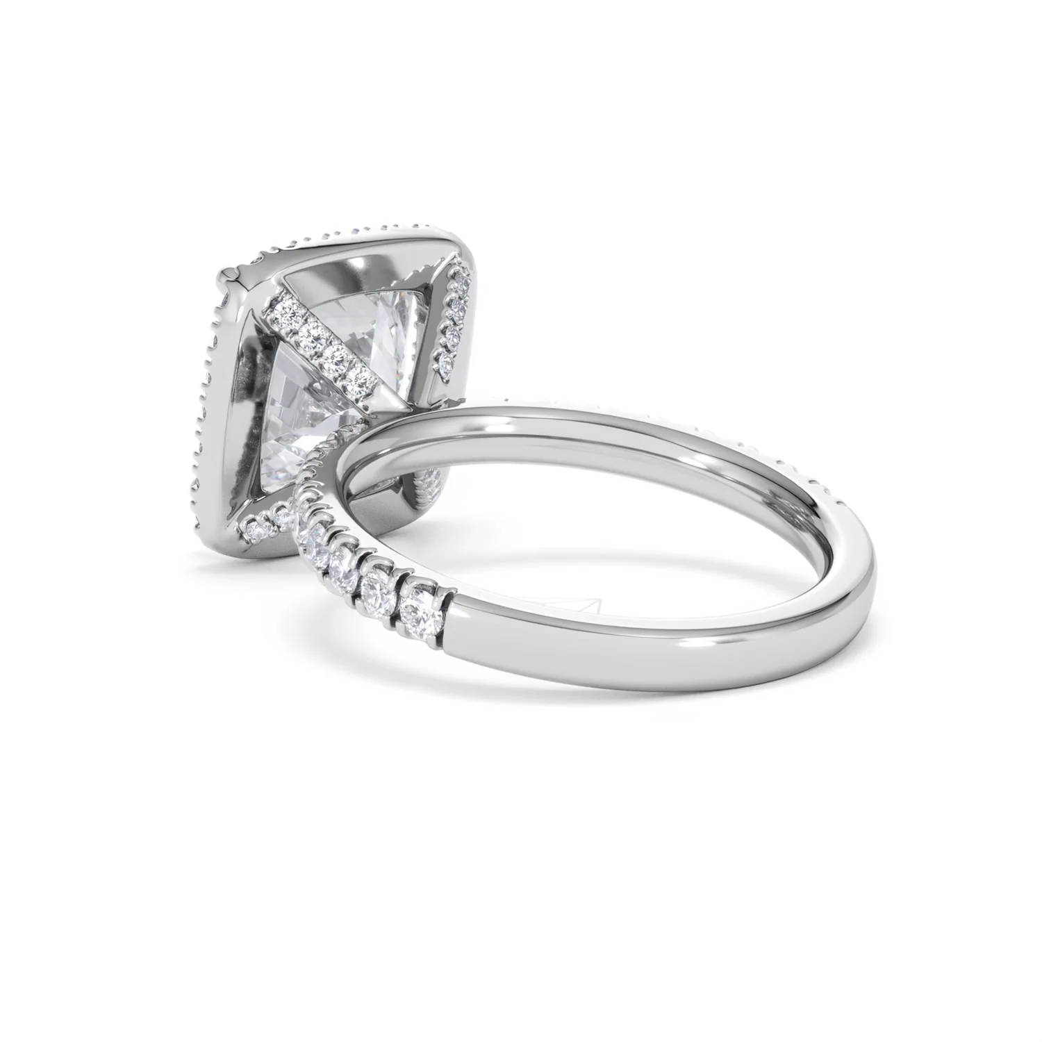 Beatrice 5.75ct Lab Diamond Cushion Cut Engagement Ring in Platinum G/VS1 - Image 59