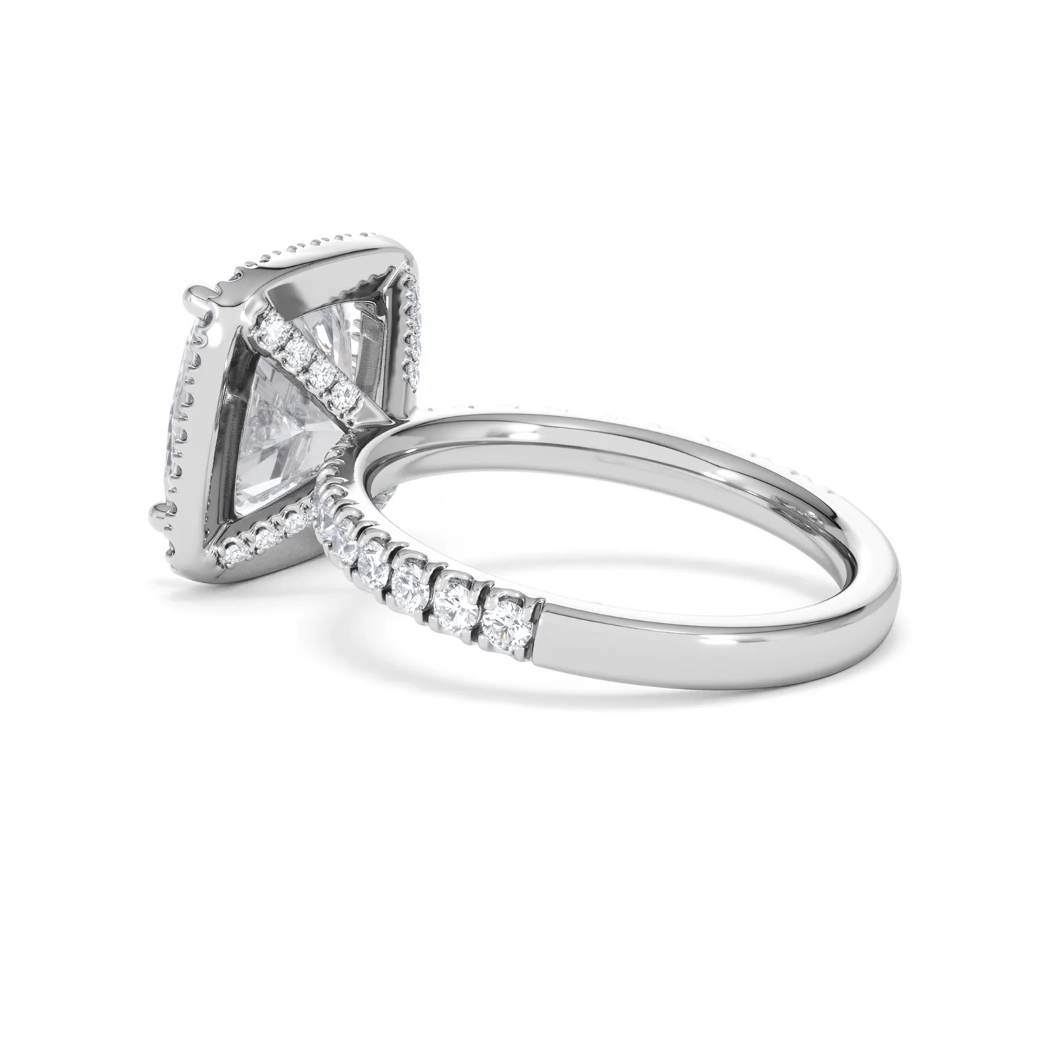Beatrice 5.75ct Lab Diamond Cushion Cut Engagement Ring in Platinum G/VS1 - Image 62