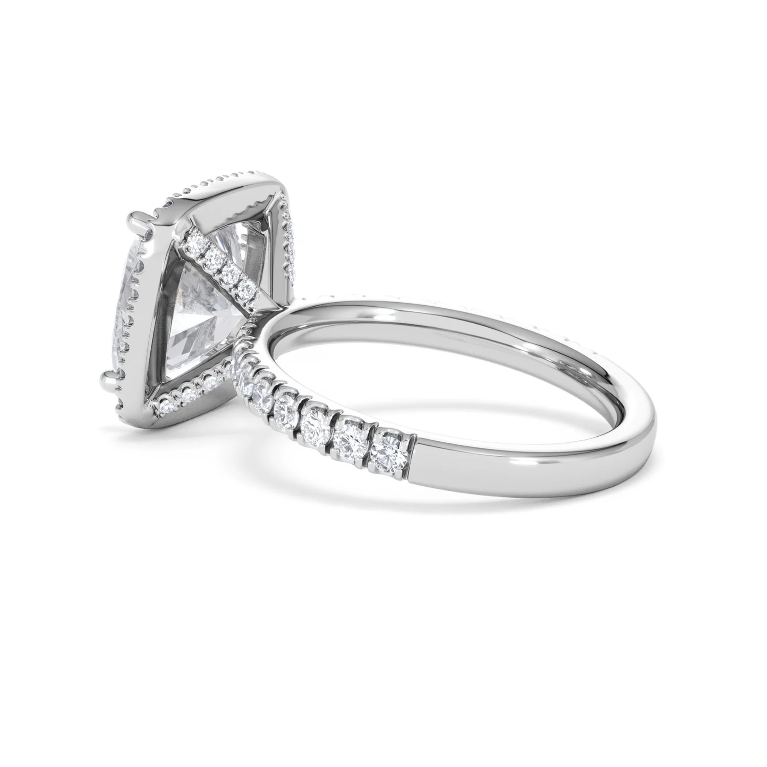 Beatrice 5.75ct Lab Diamond Cushion Cut Engagement Ring in Platinum G/VS1 - Image 63
