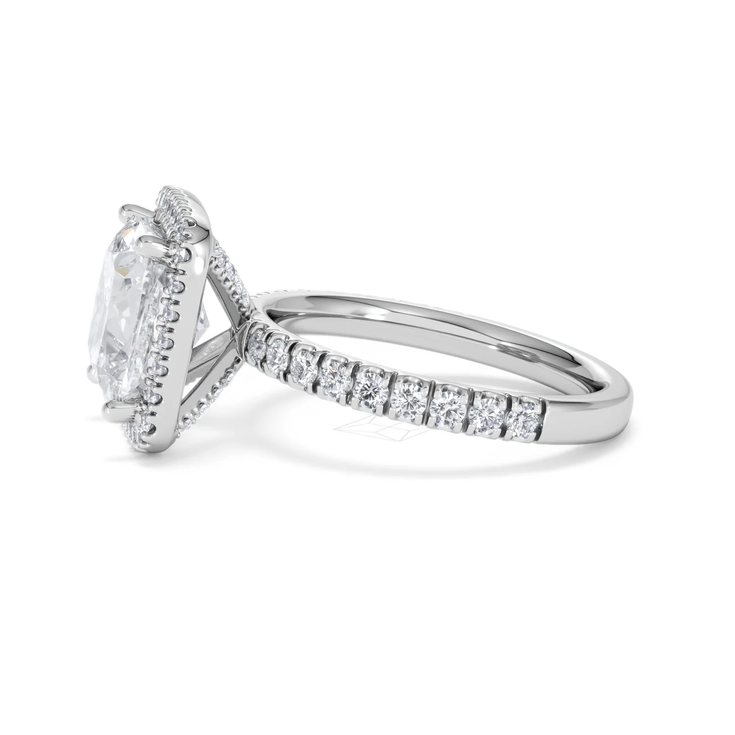 Beatrice 5.75ct Lab Diamond Cushion Cut Engagement Ring in Platinum G/VS1 - Image 72