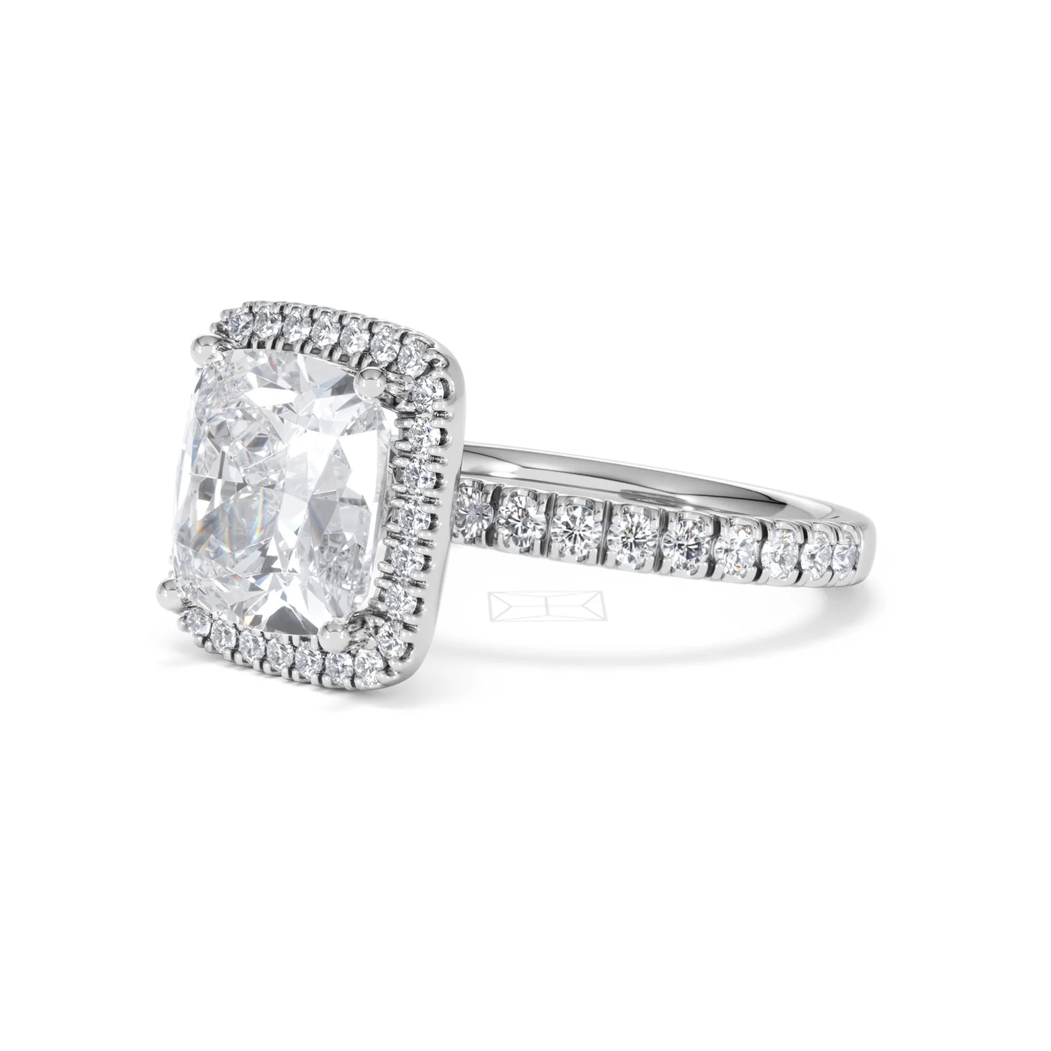 Beatrice 5.75ct Lab Diamond Cushion Cut Engagement Ring in Platinum G/VS1 - Image 80
