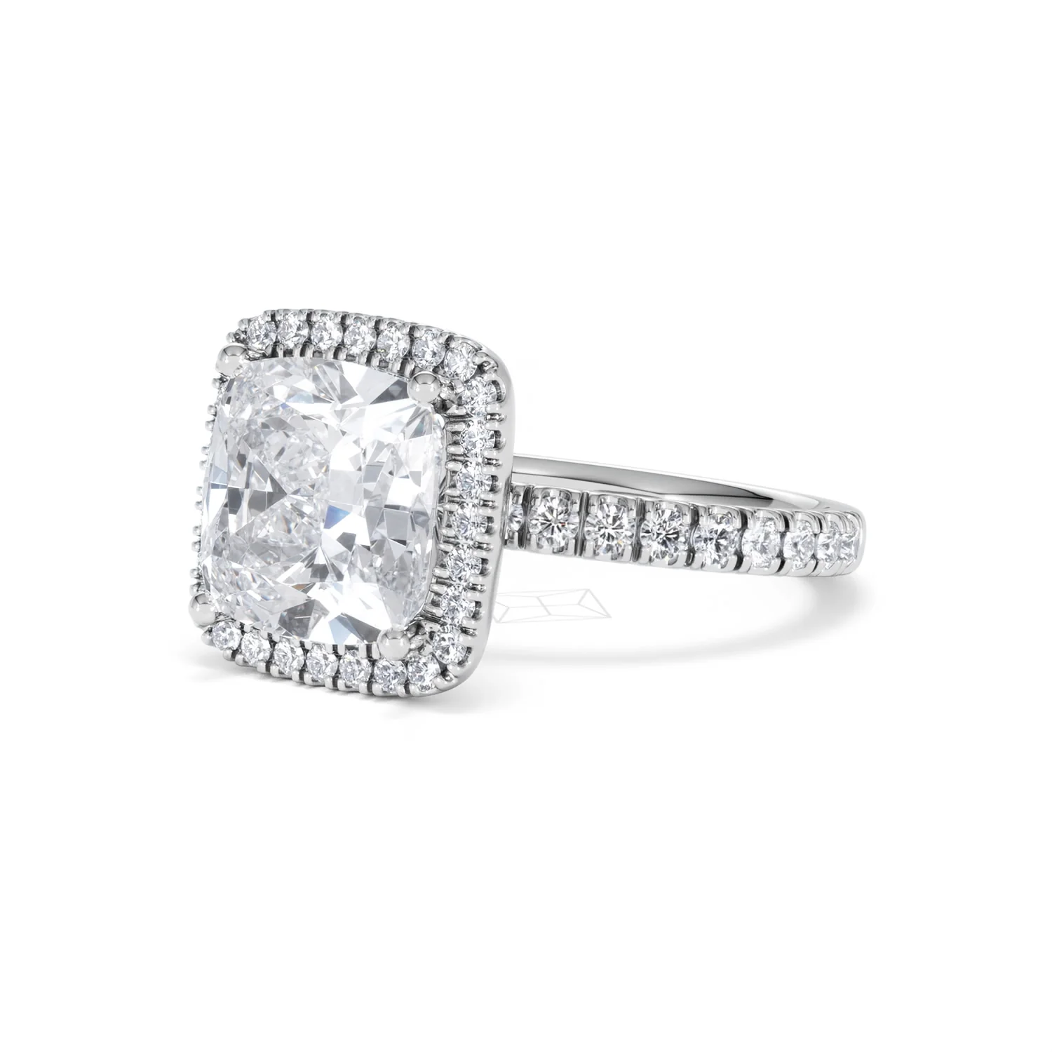 Beatrice 5.75ct Lab Diamond Cushion Cut Engagement Ring in Platinum G/VS1 - Image 82