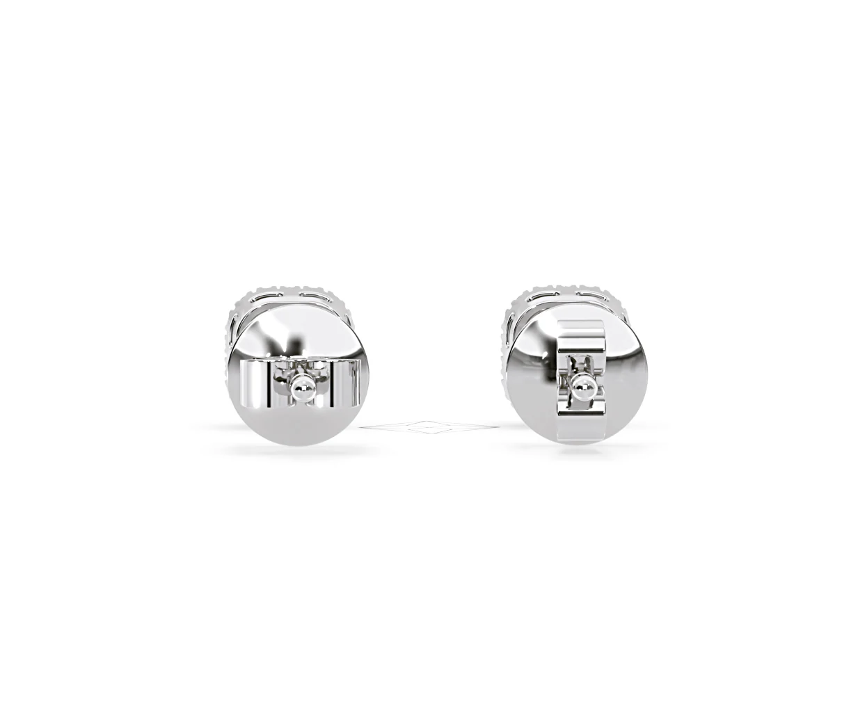 Beatrice Cushion Cut Lab Diamond Halo Earrings 1.30ct in 18K White Gold F/VS1 - Image 46