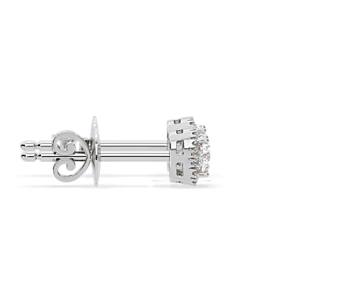 Beatrice Cushion Cut Lab Diamond Halo Earrings 1.30ct in 18K White Gold F/VS1 - Image 66
