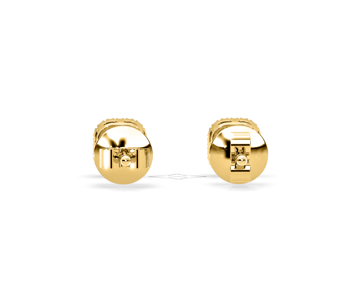 Beatrice Cushion Cut Lab Diamond Halo Earrings 1.30ct in 18K Yellow Gold F/VS1 - Image 46