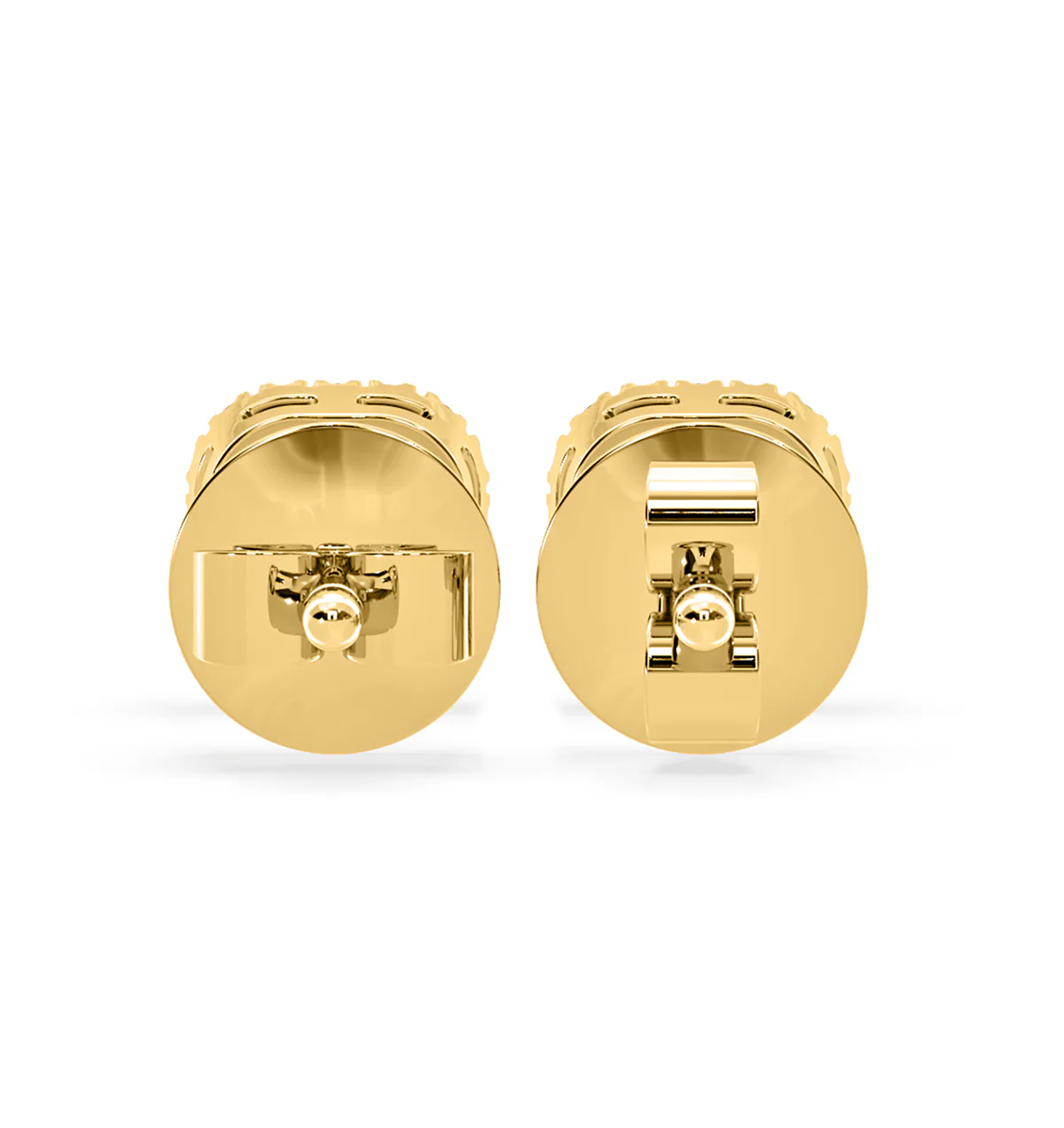 Beatrice Cushion Cut Lab Diamond Halo Earrings 1.30ct in 18K Yellow Gold F/VS1 - Image 5