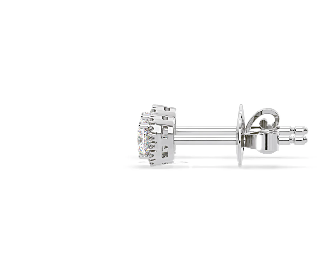 Beatrice Cushion Cut Lab Diamond Halo Earrings 2.45ct in 18K White Gold F/VS1 - Image 28