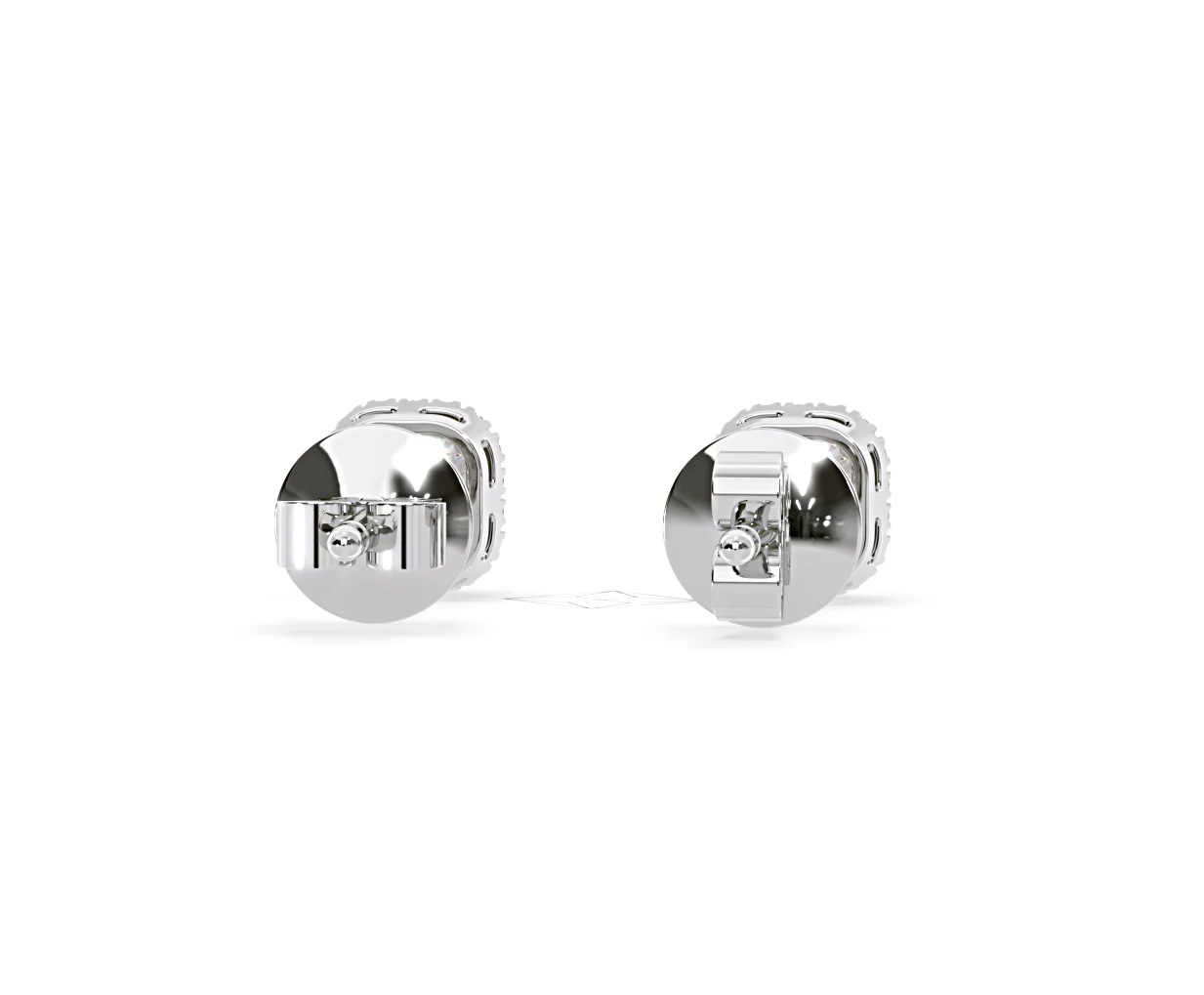 Beatrice Cushion Cut Lab Diamond Halo Earrings 2.45ct in 18K White Gold F/VS1 - Image 49