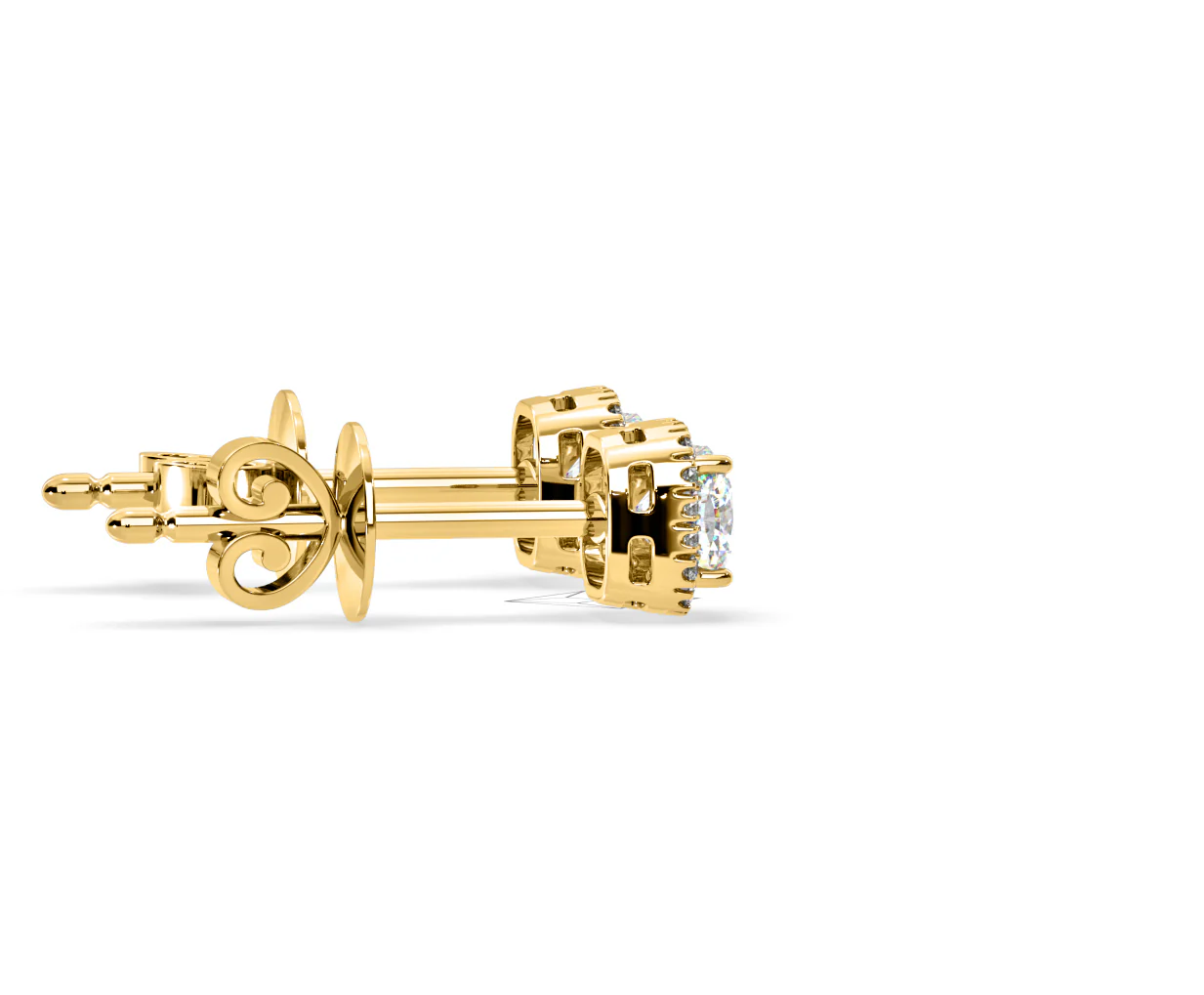Beatrice Cushion Cut Lab Diamond Halo Earrings 2.45ct in 18K Yellow Gold F/VS1 - Image 64