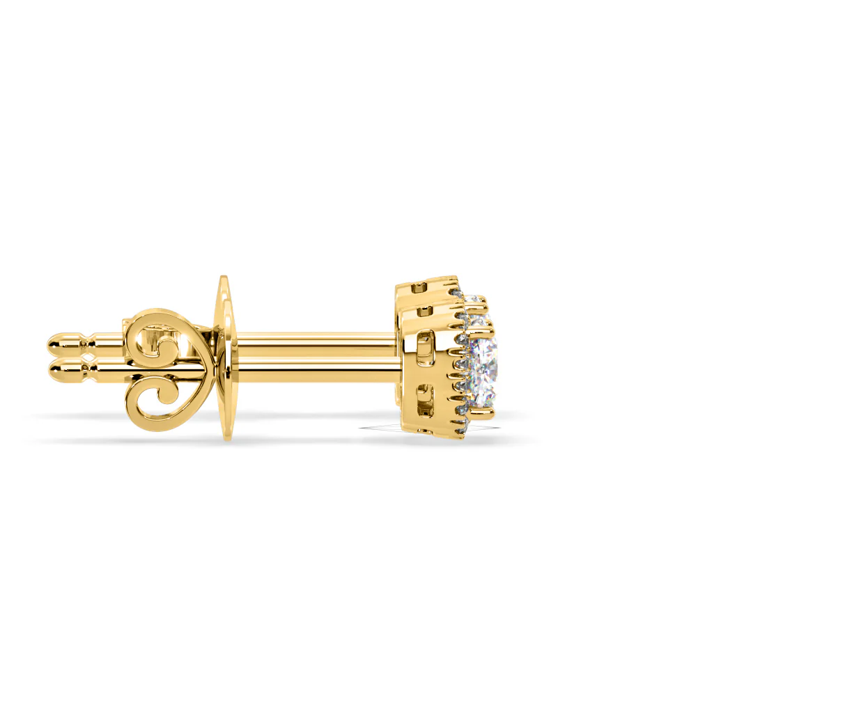 Beatrice Cushion Cut Lab Diamond Halo Earrings 2.45ct in 18K Yellow Gold F/VS1 - Image 66