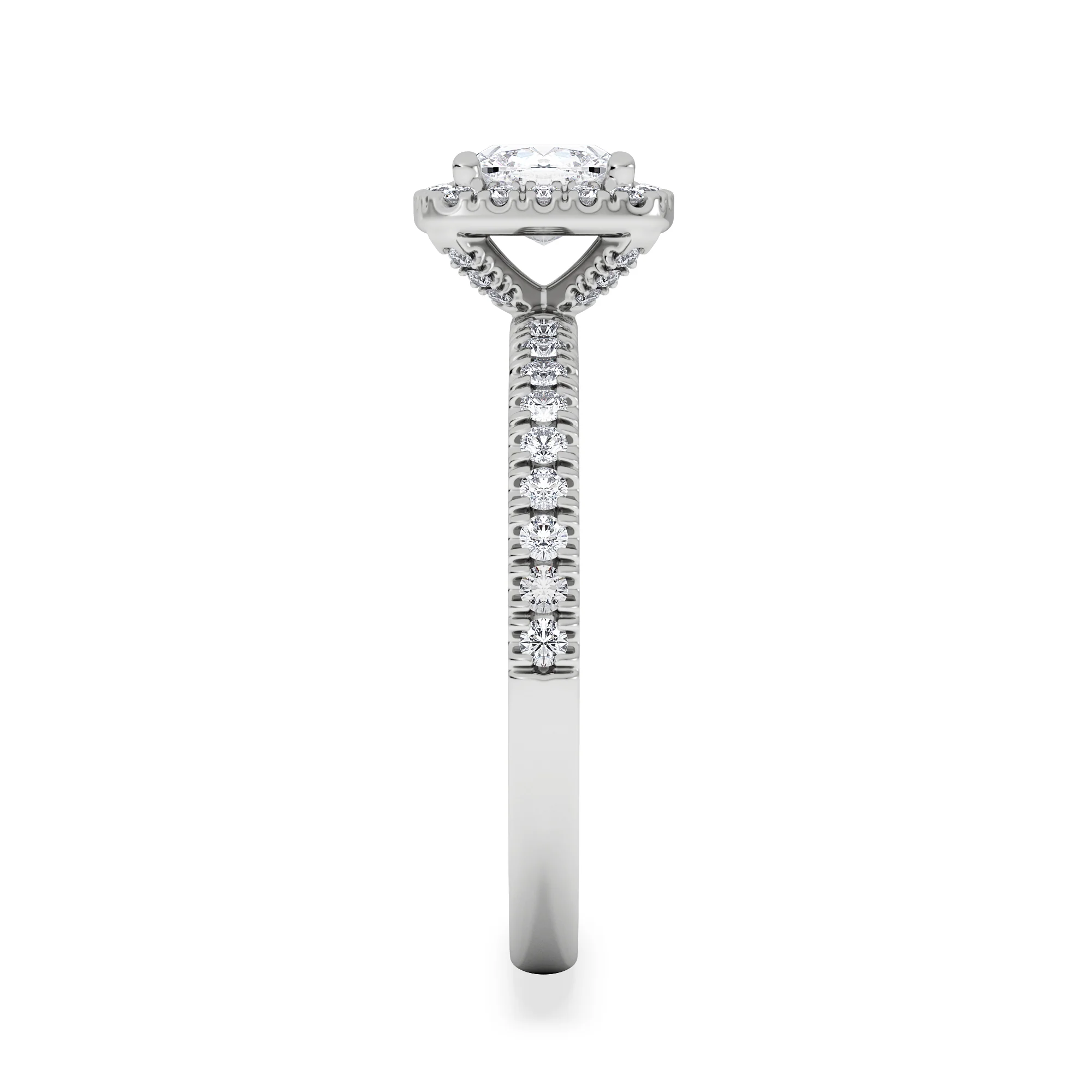 Beatrice GIA Diamond Halo Engagement Ring 18K White Gold 1.25ct G/SI2 - Image 5