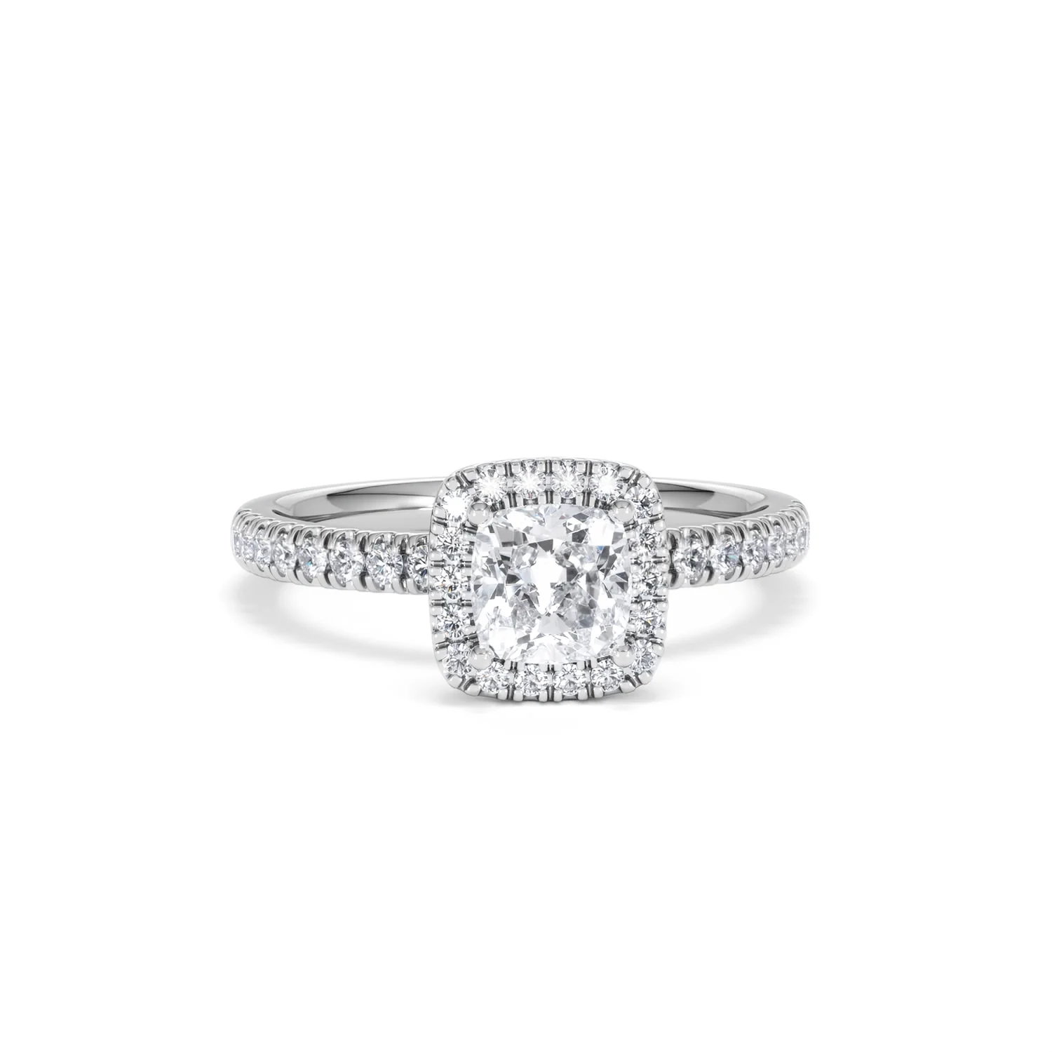 Beatrice GIA Diamond Halo Engagement Ring 18K White Gold 1.25ct G/SI2 - Image 9