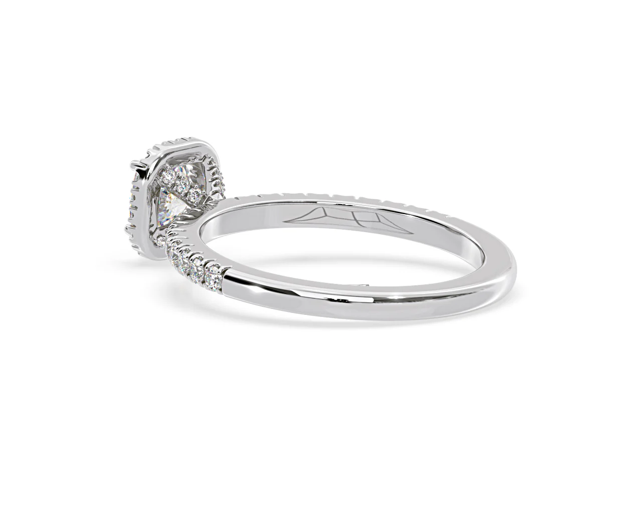 Beatrice Diamond Halo Engagement Ring 18K White Gold 1ct G/SI2 - Image 117