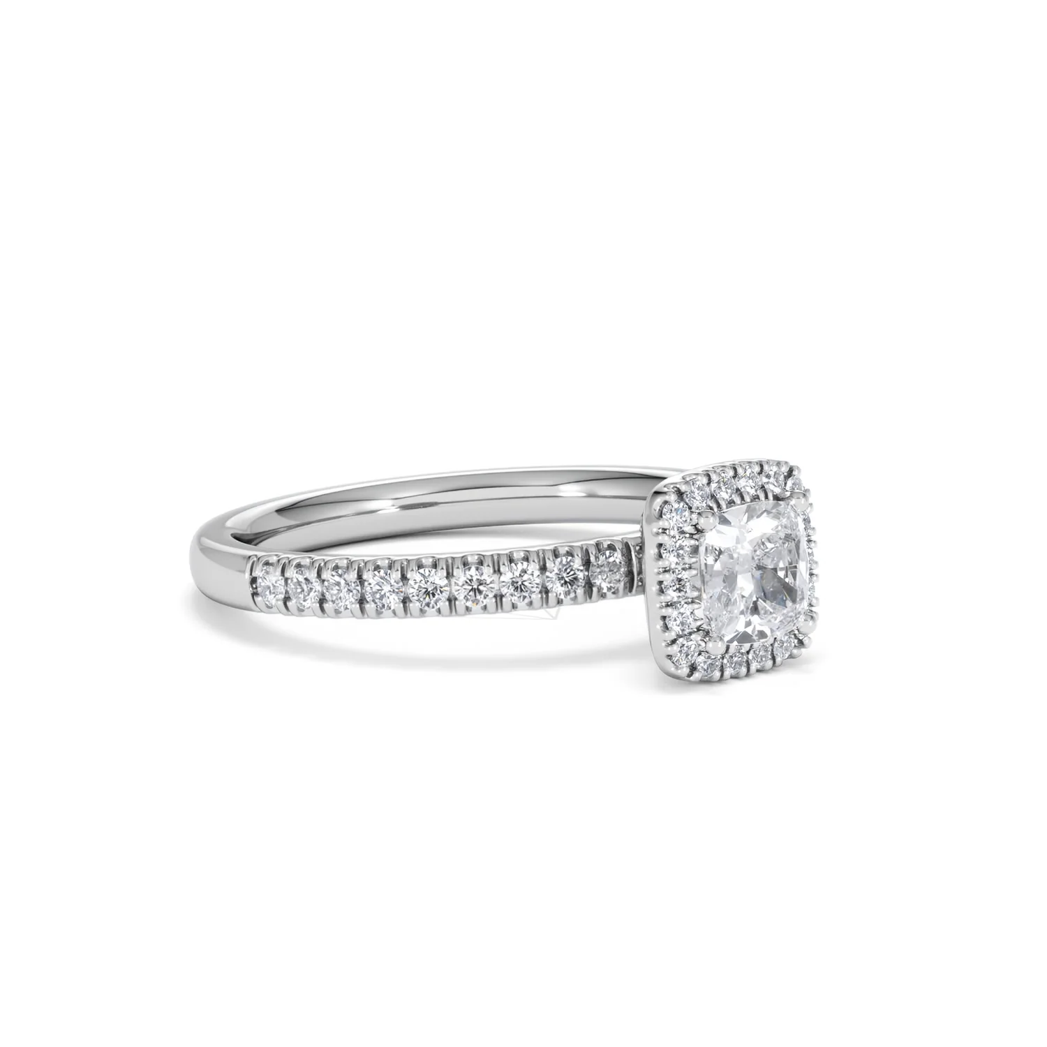 Beatrice Diamond Halo Engagement Ring 18K White Gold 1ct G/SI2 - Image 17