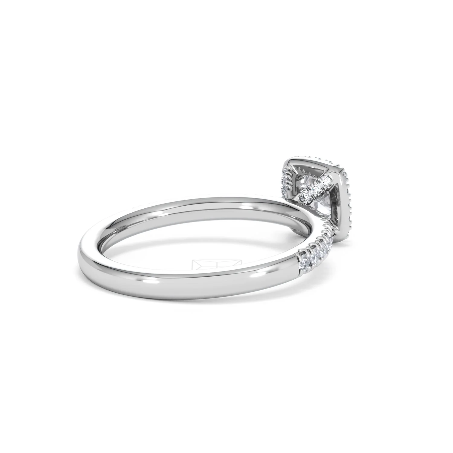 Beatrice Diamond Halo Engagement Ring 18K White Gold 1ct G/SI2 - Image 38