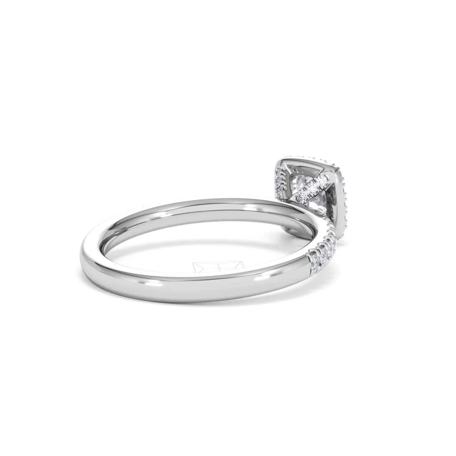 Beatrice Diamond Halo Engagement Ring 18K White Gold 1ct G/SI2 - Image 39