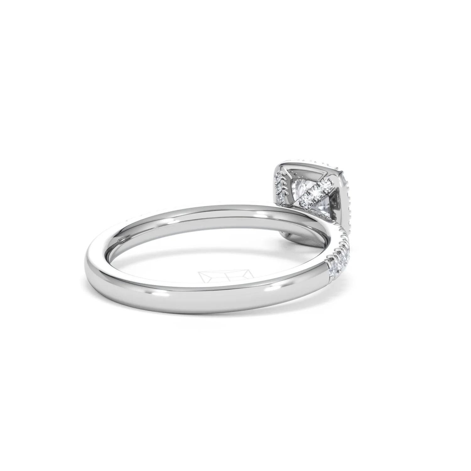 Beatrice Diamond Halo Engagement Ring 18K White Gold 1ct G/SI2 - Image 40
