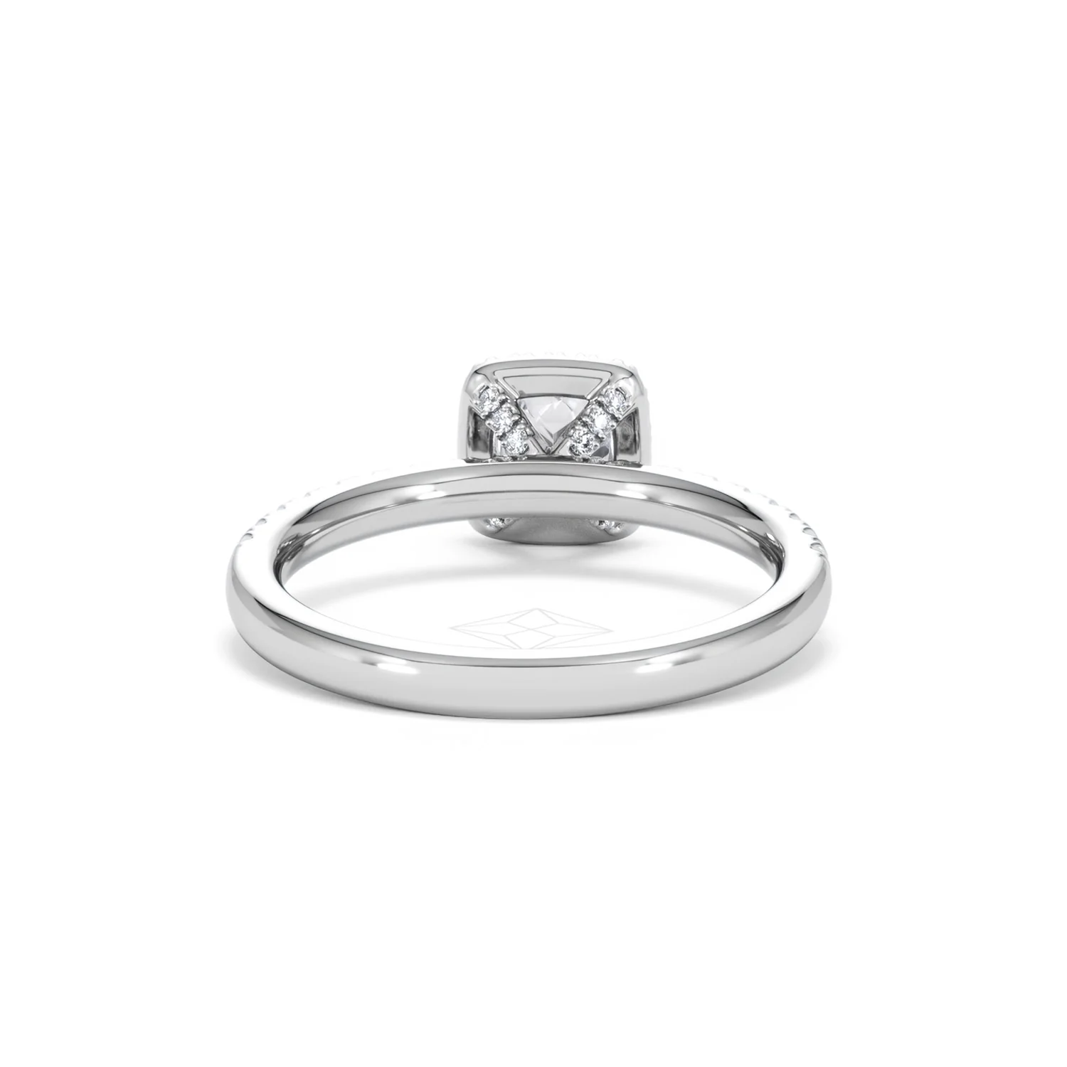 Beatrice Diamond Halo Engagement Ring 18K White Gold 1ct G/SI2 - Image 47