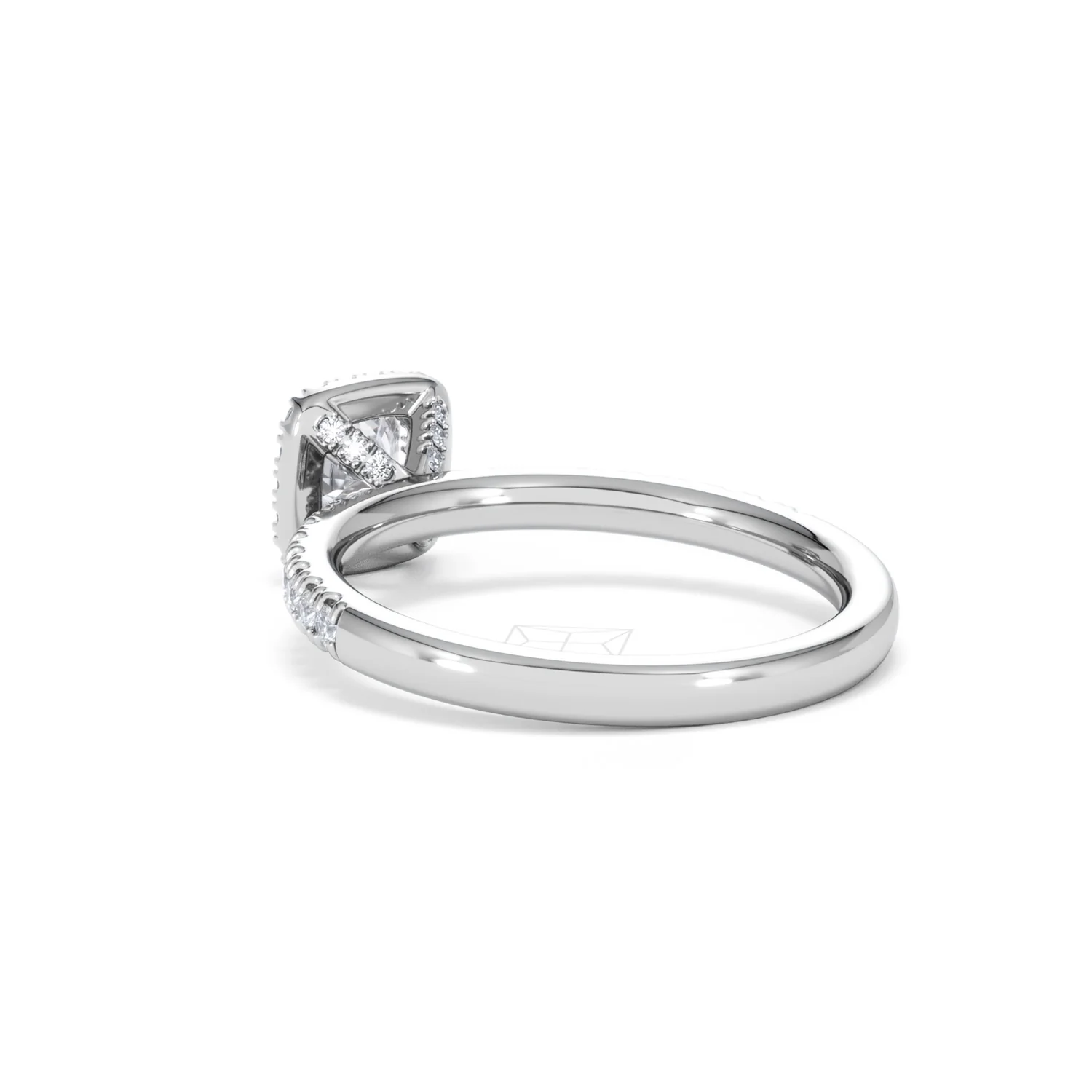 Beatrice Diamond Halo Engagement Ring 18K White Gold 1ct G/SI2 - Image 56