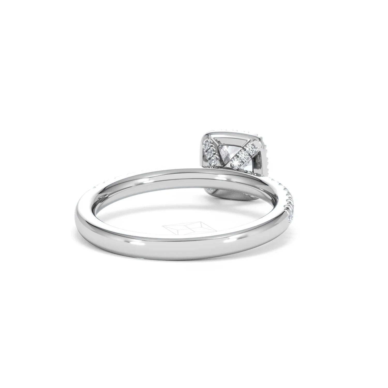 Beatrice Diamond Halo Engagement Ring 18K White Gold 1ct G/VS2 - Image 43