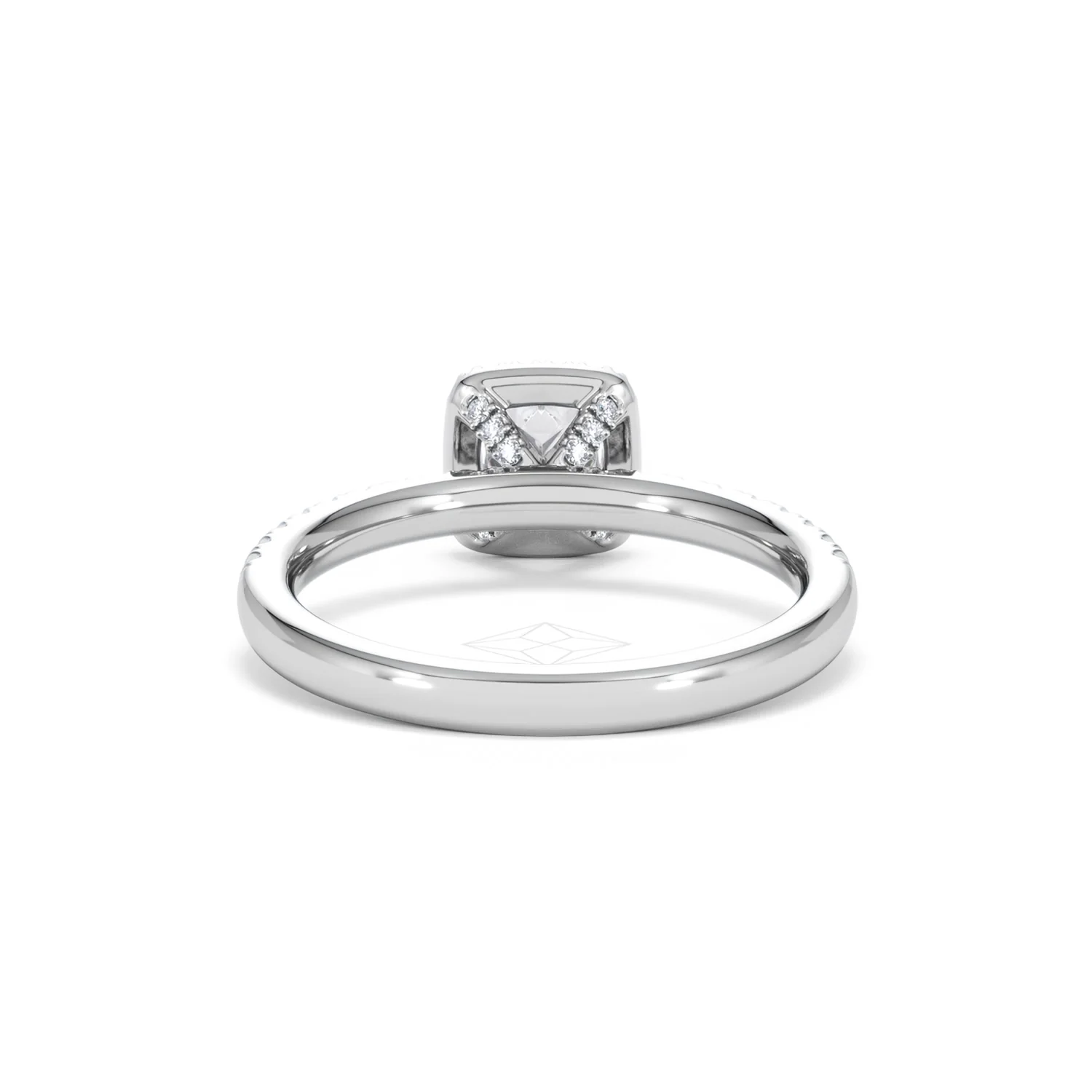 Beatrice Diamond Halo Engagement Ring 18K White Gold 1ct G/VS2 - Image 48