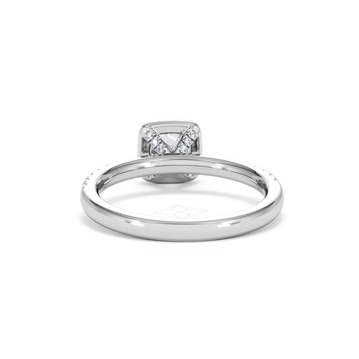 Beatrice Diamond Halo Engagement Ring 18K White Gold 1ct G/VS2 - Image 49
