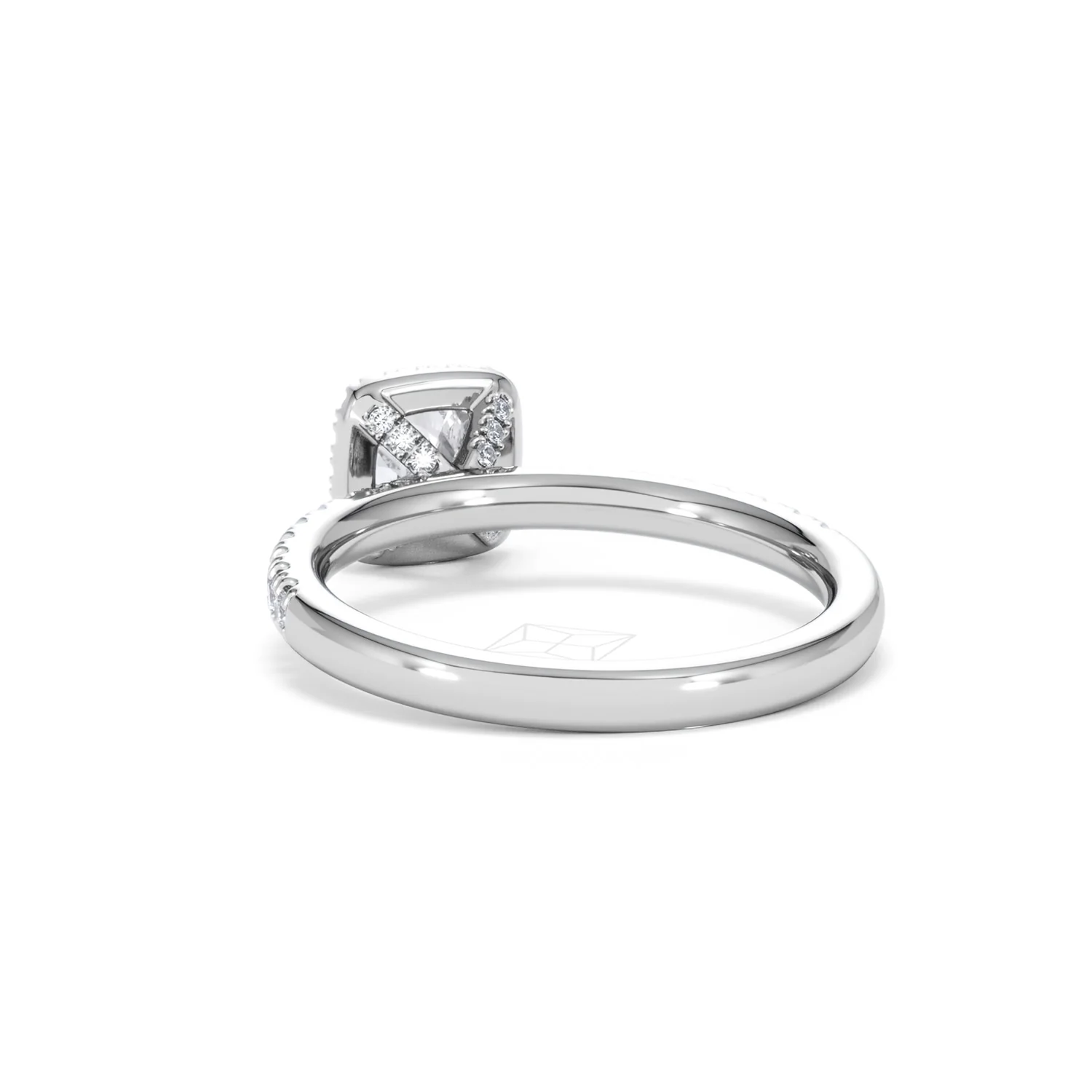 Beatrice Diamond Halo Engagement Ring 18K White Gold 1ct G/VS2 - Image 53
