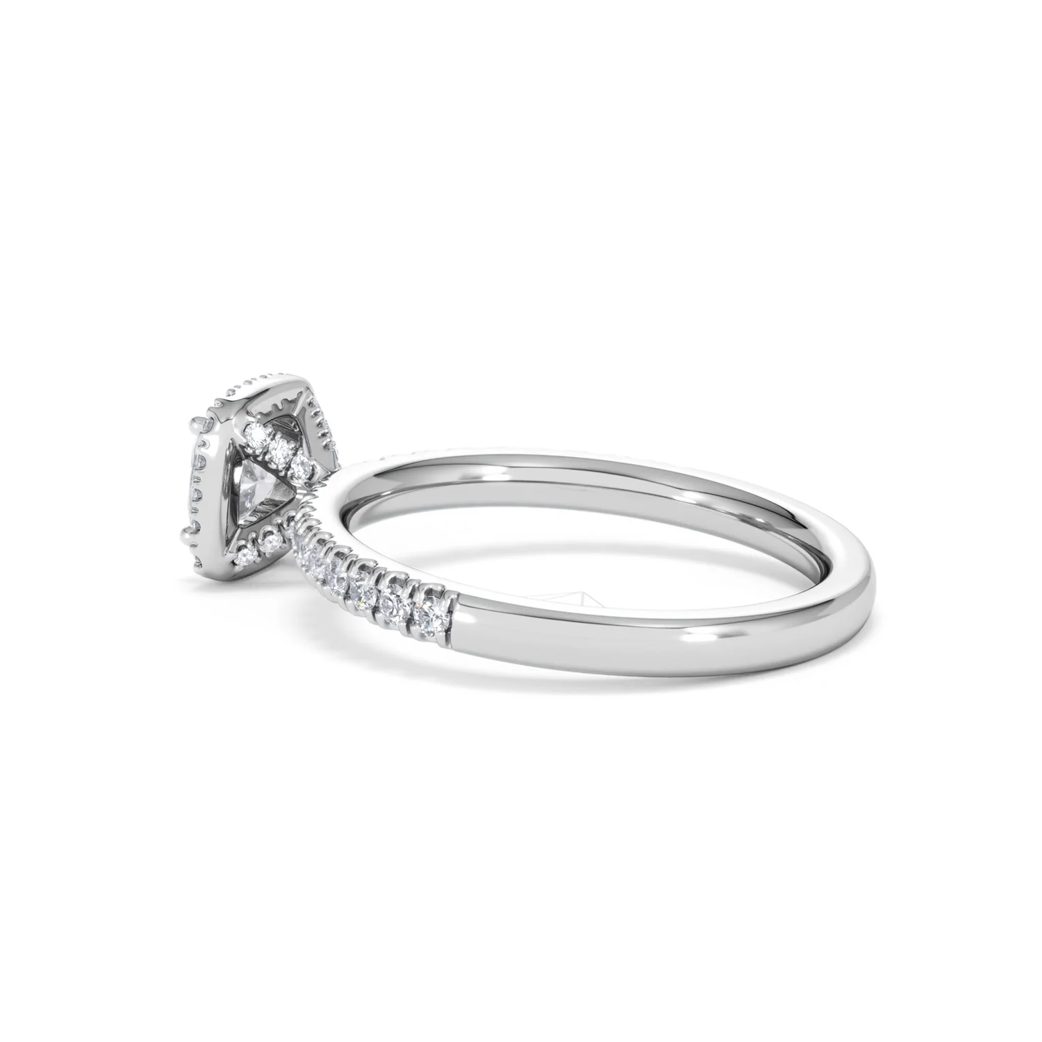 Beatrice Diamond Halo Engagement Ring 18K White Gold 1ct G/VS2 - Image 62