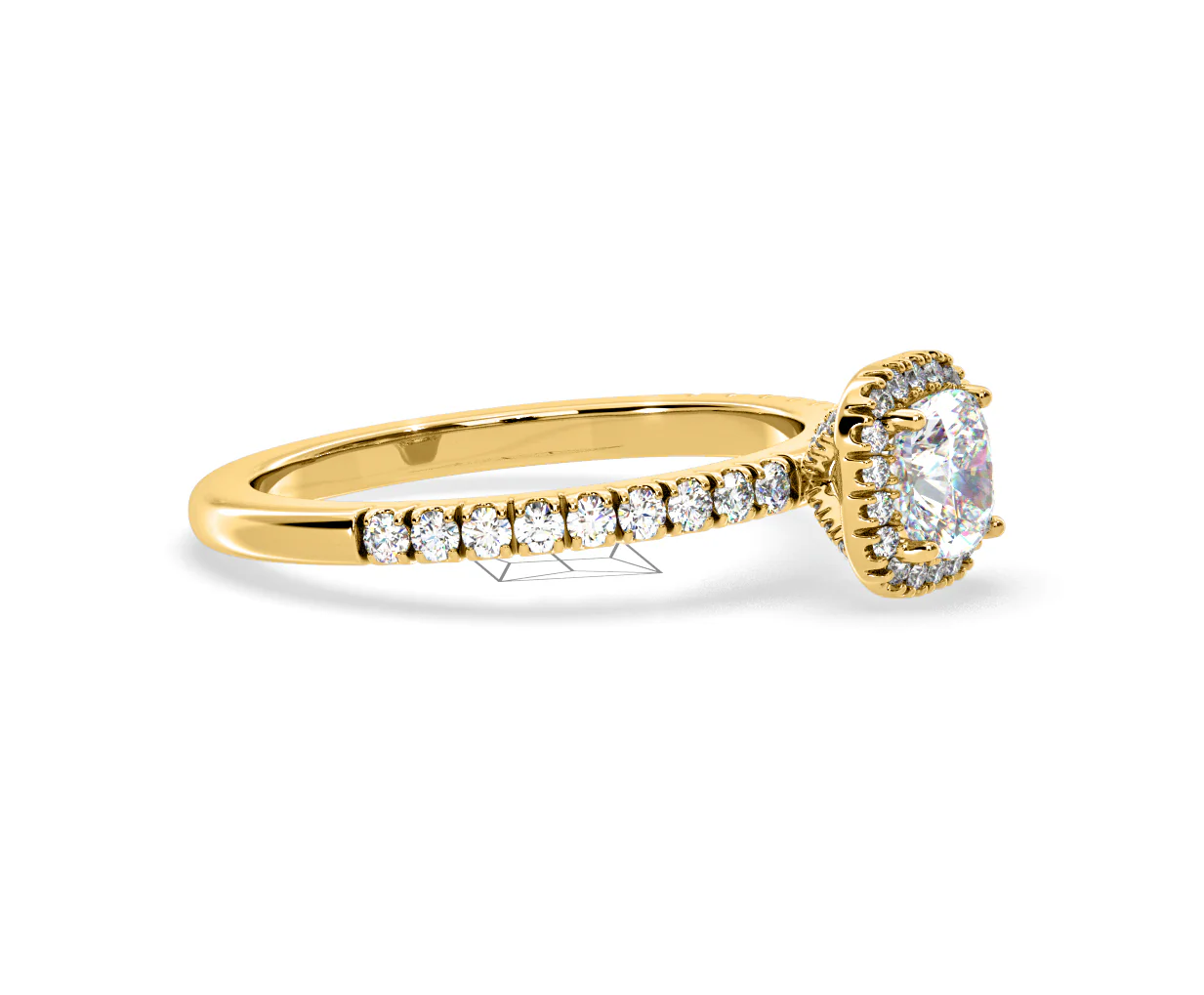 Beatrice GIA Diamond Halo Engagement Ring in 18K Gold 1.25ct G/SI2 - Image 154