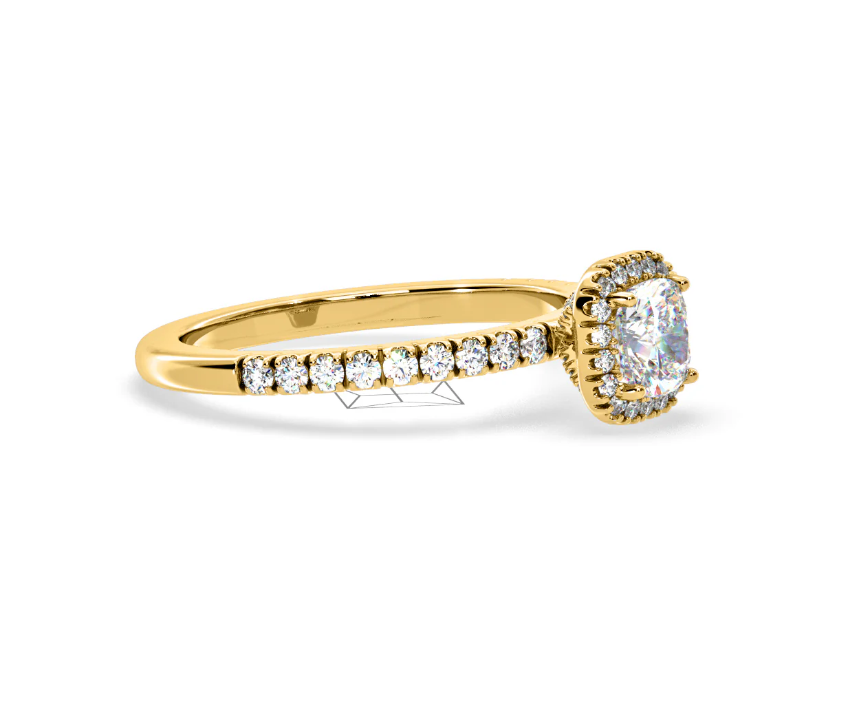 Beatrice GIA Diamond Halo Engagement Ring in 18K Gold 1.25ct G/SI2 - Image 155