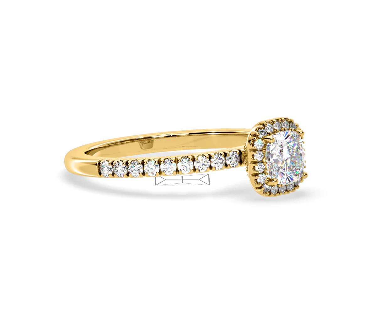 Beatrice GIA Diamond Halo Engagement Ring in 18K Gold 1.25ct G/SI2 - Image 157