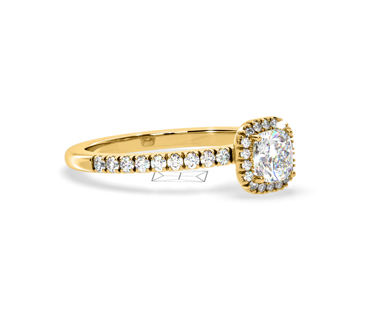 Beatrice GIA Diamond Halo Engagement Ring in 18K Gold 1.25ct G/SI2 - Image 158